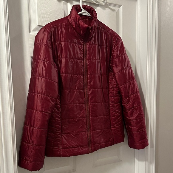 Women's Cherry Red light Puff Jacket - Picture 3 of 10